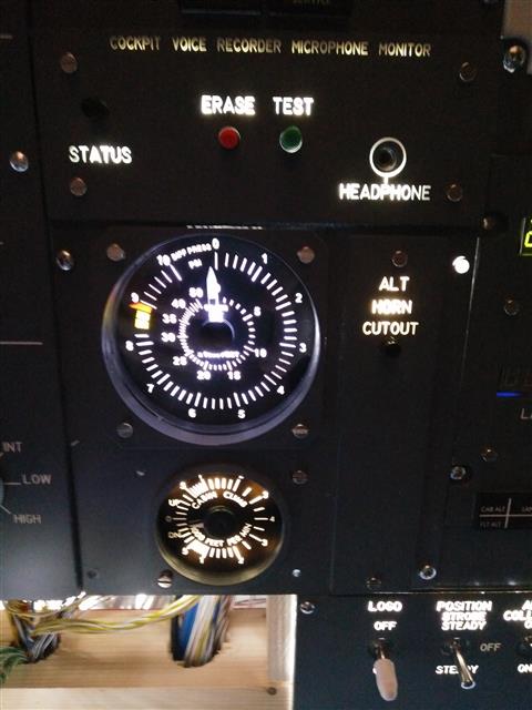 Pressurization Gauge and Backlight for the panel